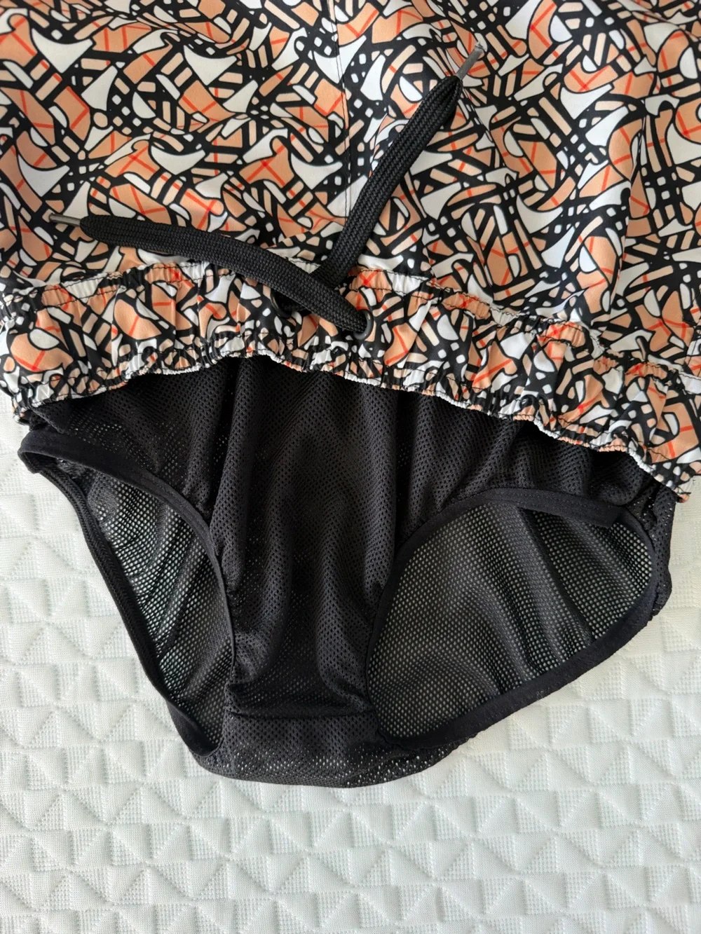 BURBERRY Boys 8Y TB monogram swim shorts